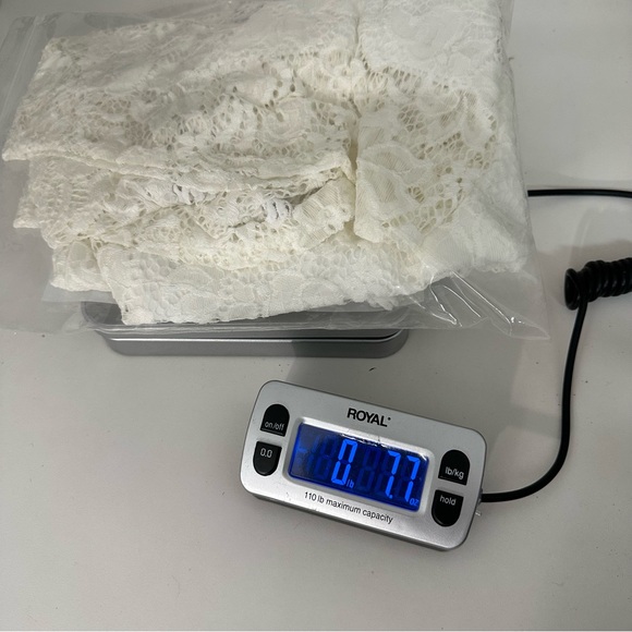 Miholl sz M White Blouse Lined Floral Laced Off The Shoulder NWOT Fairy - Picture 12 of 13